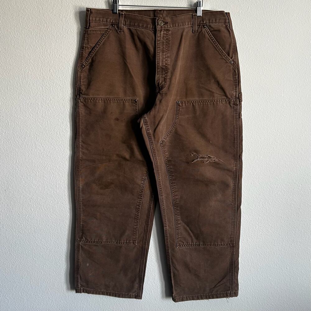 Carhartt B136 CHT brown double knee work wear carpenter pants